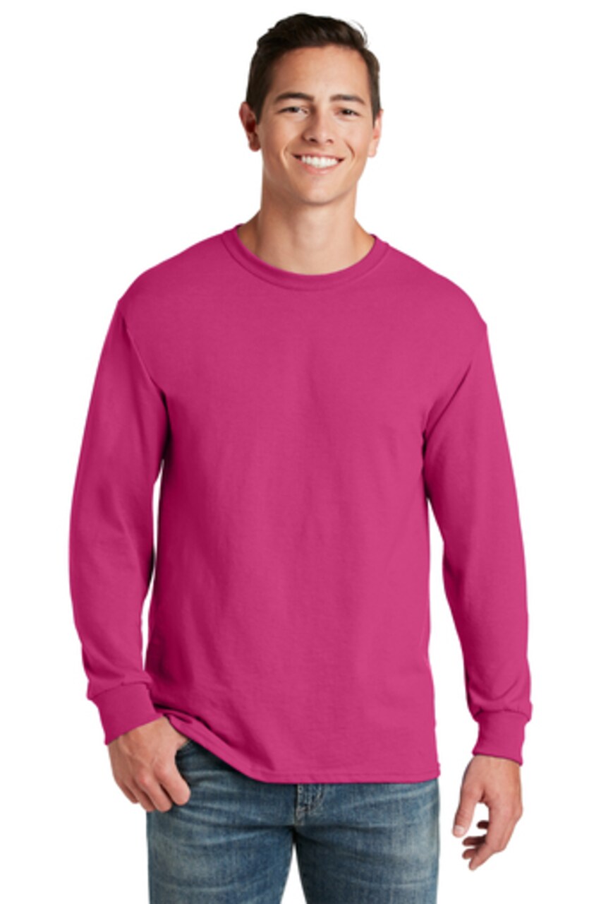 JERZEES Dri-Power Long Sleeve Crewneck T-Shirt for Sports, Work & Layering Wear